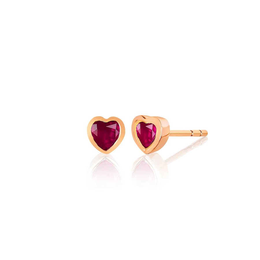 Earrings EF Collection | Gemstone Heart Stud Earring