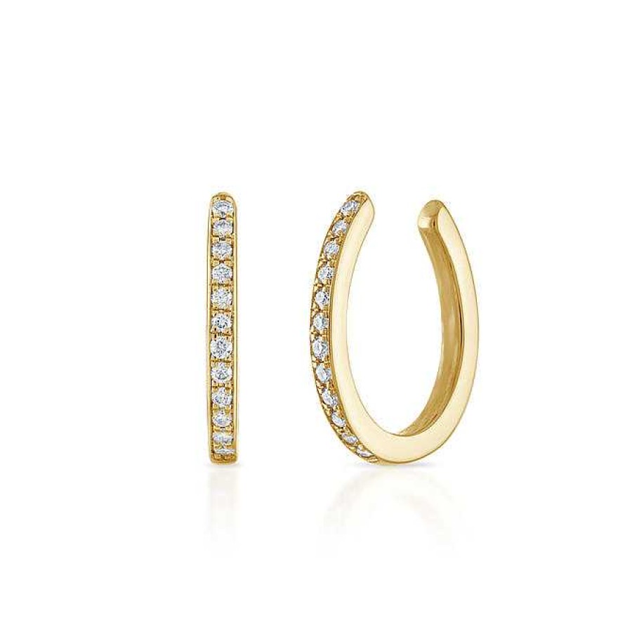 Earrings SG Fine | Single Row Pave Ear Cuff