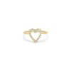 Rings Zoe Chicco | Small Bezel Set Open Heart Ring