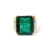 Rings SG Fine | Vintage Emerald Cut Emerald Ring 18K Yellow Gold