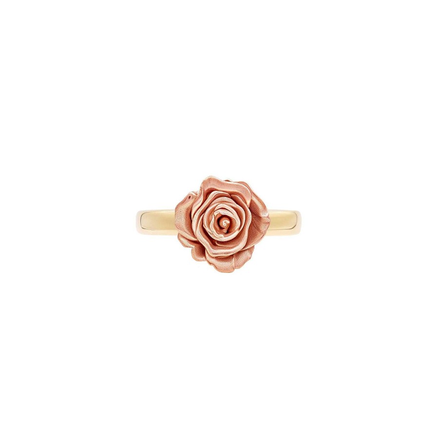 Rings Bernard James | Maxi Flora Rosa Ring 14K Yellow/Rose Gold