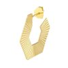 Earrings SG Fine | Fluted Geometric Hoops 14K Yellow Gold