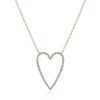 Necklaces SG Fine | Pave Heart Shaped Outline Necklace