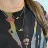 Necklaces Noush Jewelry | Tiny Treasure Hebrew Name Gold Necklace