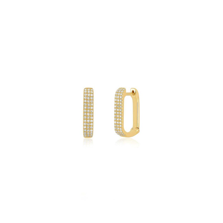 Earrings EF Collection | Jumbo Diamond Lola Hoops