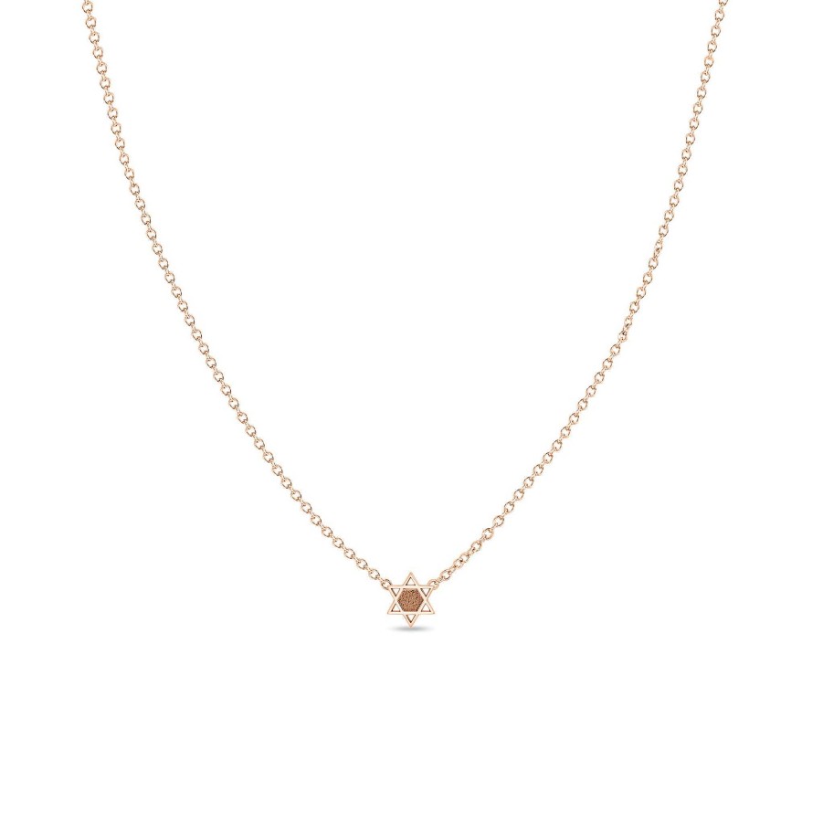 Necklaces Zoe Chicco | Itty Bitty Star Of David Necklace