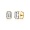 Earrings SG Fine | Bezel Set Emerald Cut Studs