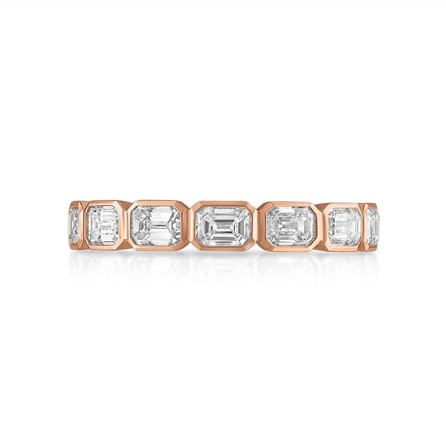 Rings SG Fine | Bezel Set East/West Emerald Cut Eternity Band