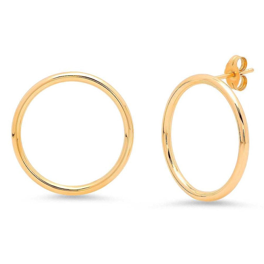 Earrings Eriness | High Polish Loop Earrings 14K Yellow Gold