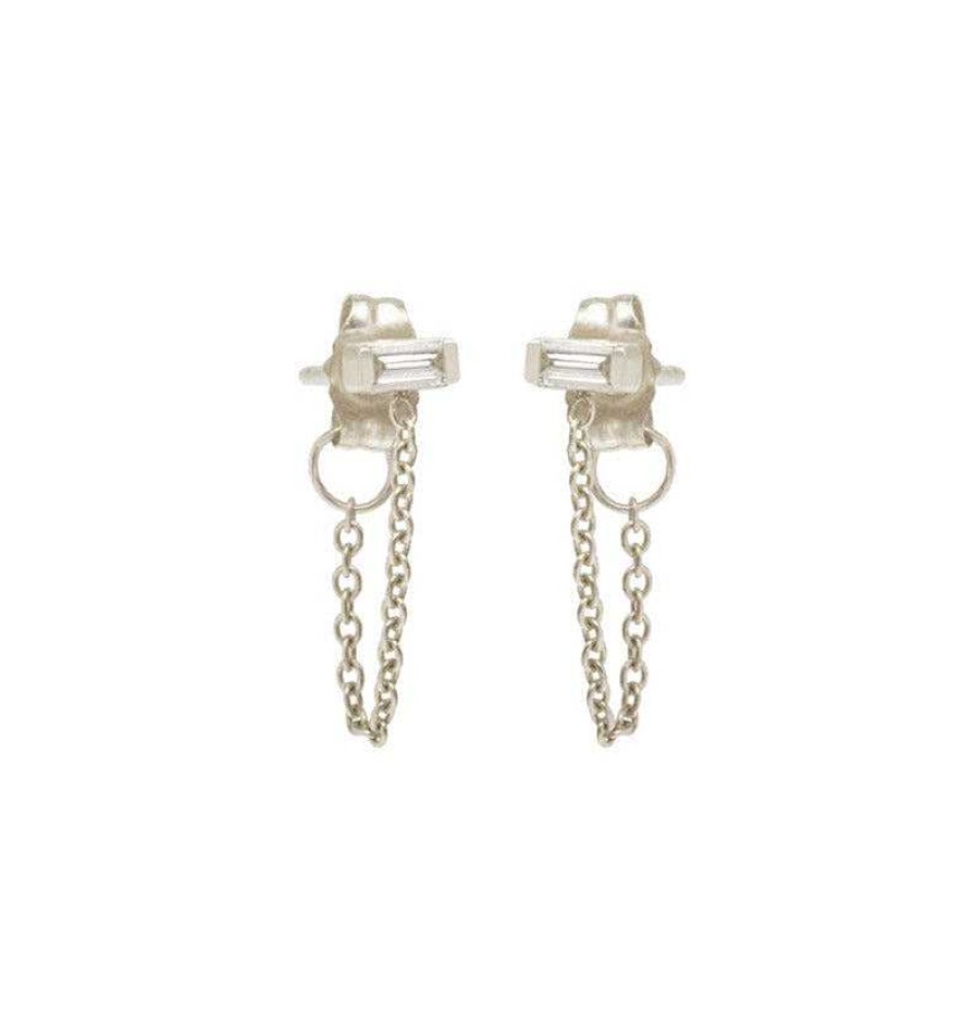 Earrings Zoe Chicco | Diamond Shape Chain Studs