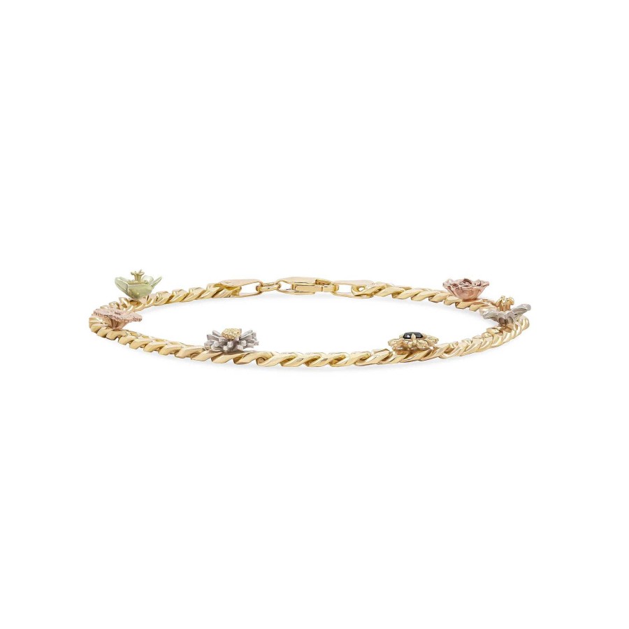 Bracelets Bernard James | Flora Curb Chain Bracelet 14K Yellow Gold