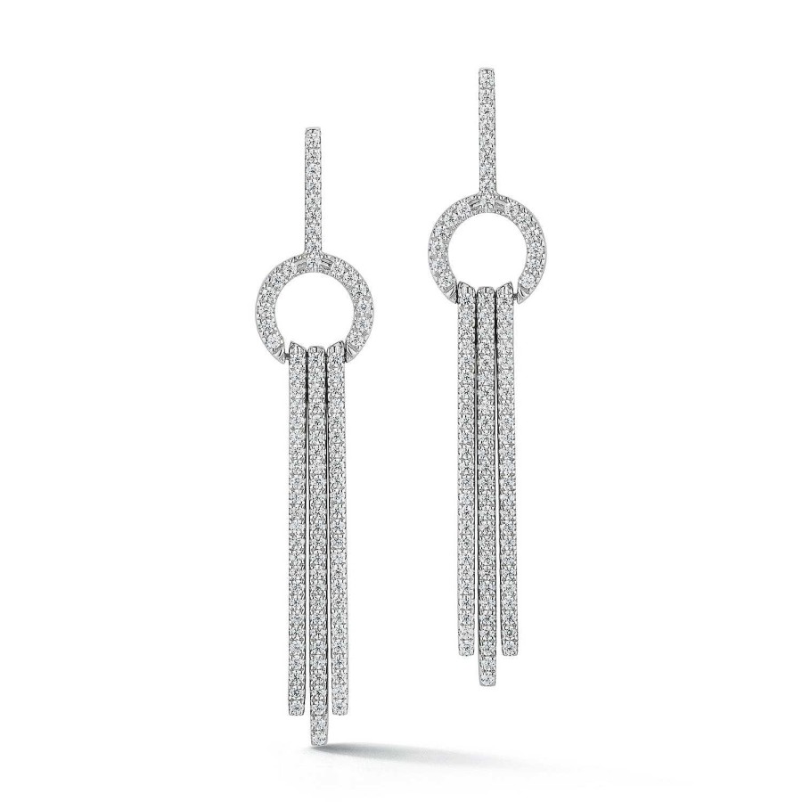 Earrings SG Fine | Pave Diamond Chandelier Drop Earrings 14K White Gold