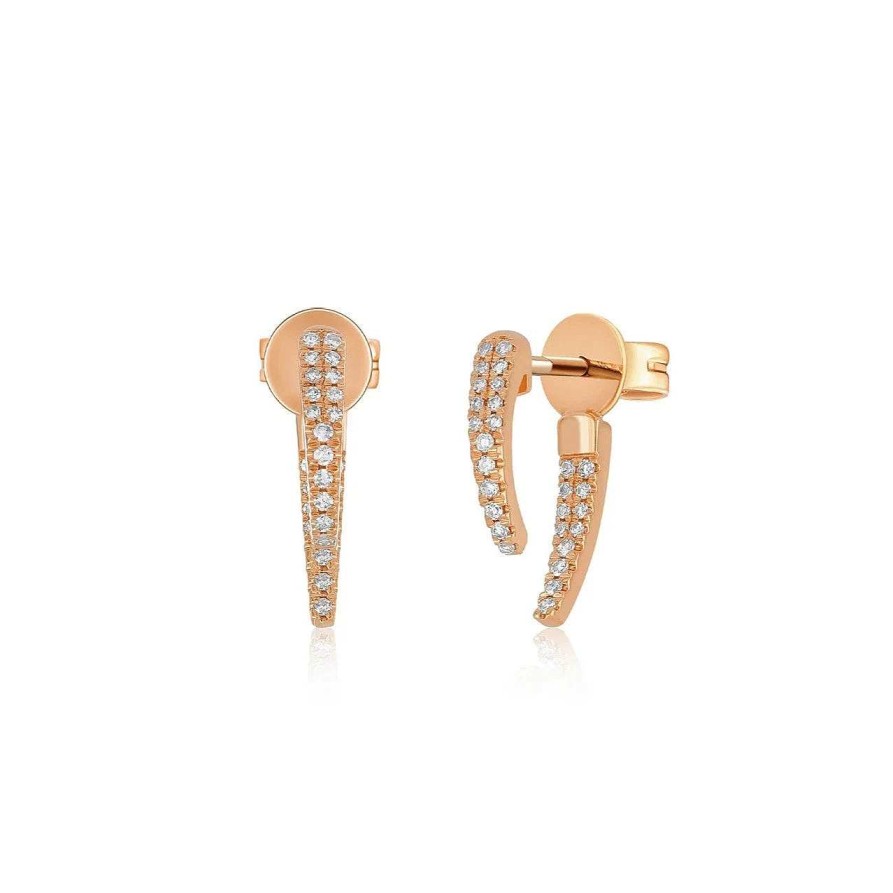 Earrings EF Collection | Mini Diamond Hook Earring