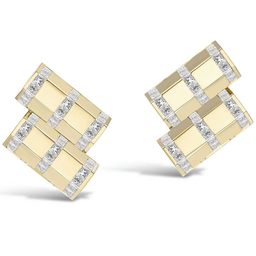 Earrings Gemella Jewels | Stella Bar Earrings 18K Yellow Gold