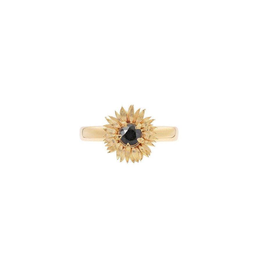 Rings Bernard James | Maxi Flora Helios Ring 14K Yellow/White Gold