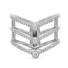 Rings SG Fine | Triple V Ring 14K White Gold