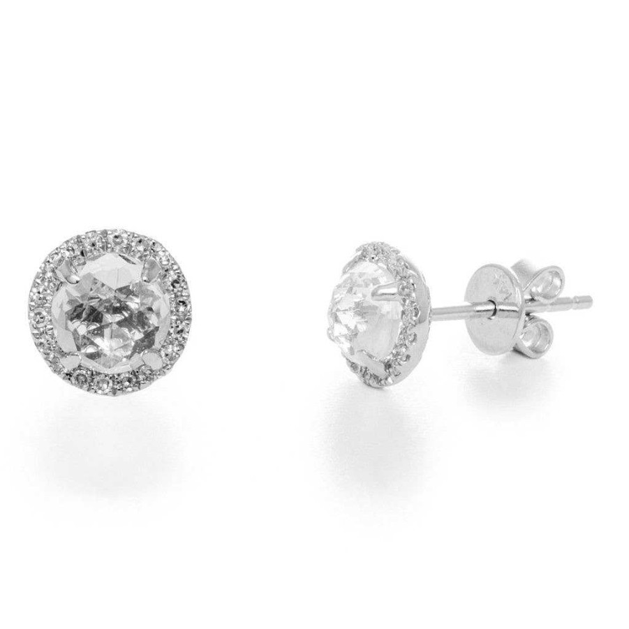 Earrings EF Collection | White Topaz Studs