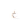 Necklaces Walters Faith | Dora Gold Mini Diamond Crescent Charm Necklace 18K Rose Gold