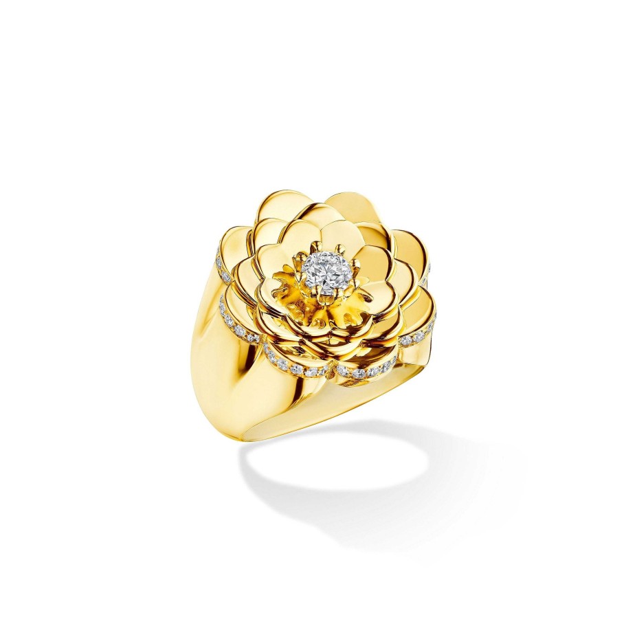 Rings Cadar | Trio Pinky Ring 18K Yellow Gold