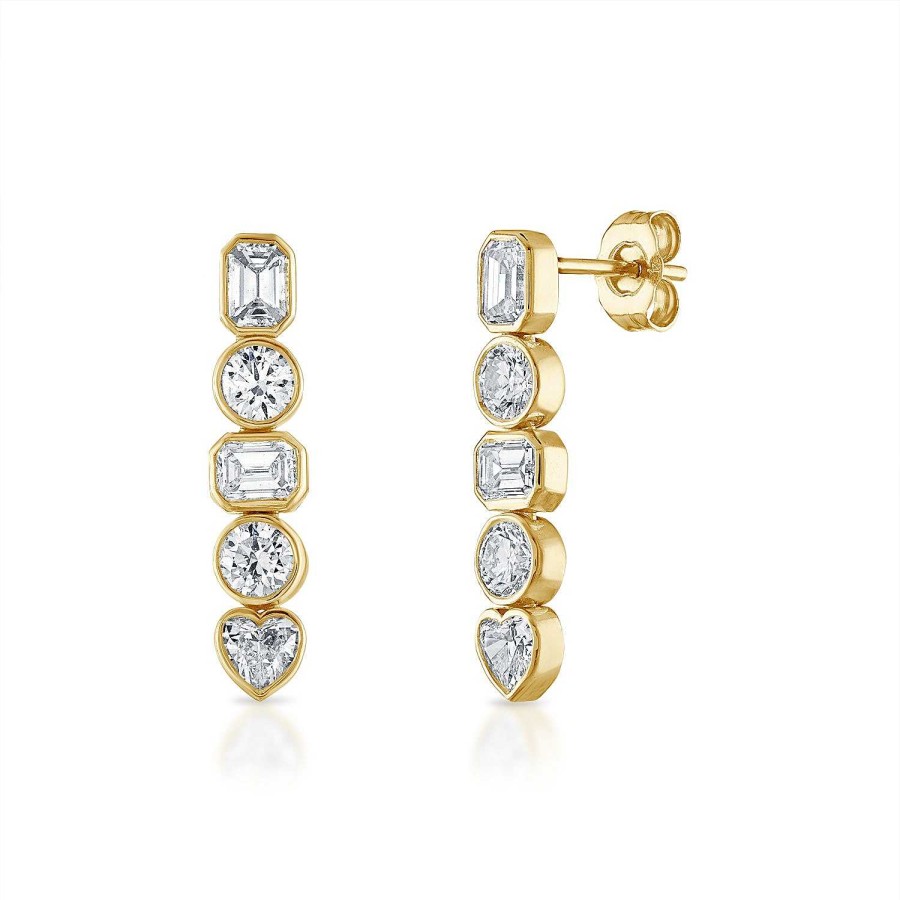 Earrings SG Fine | Fancy Bezel Bar Earring