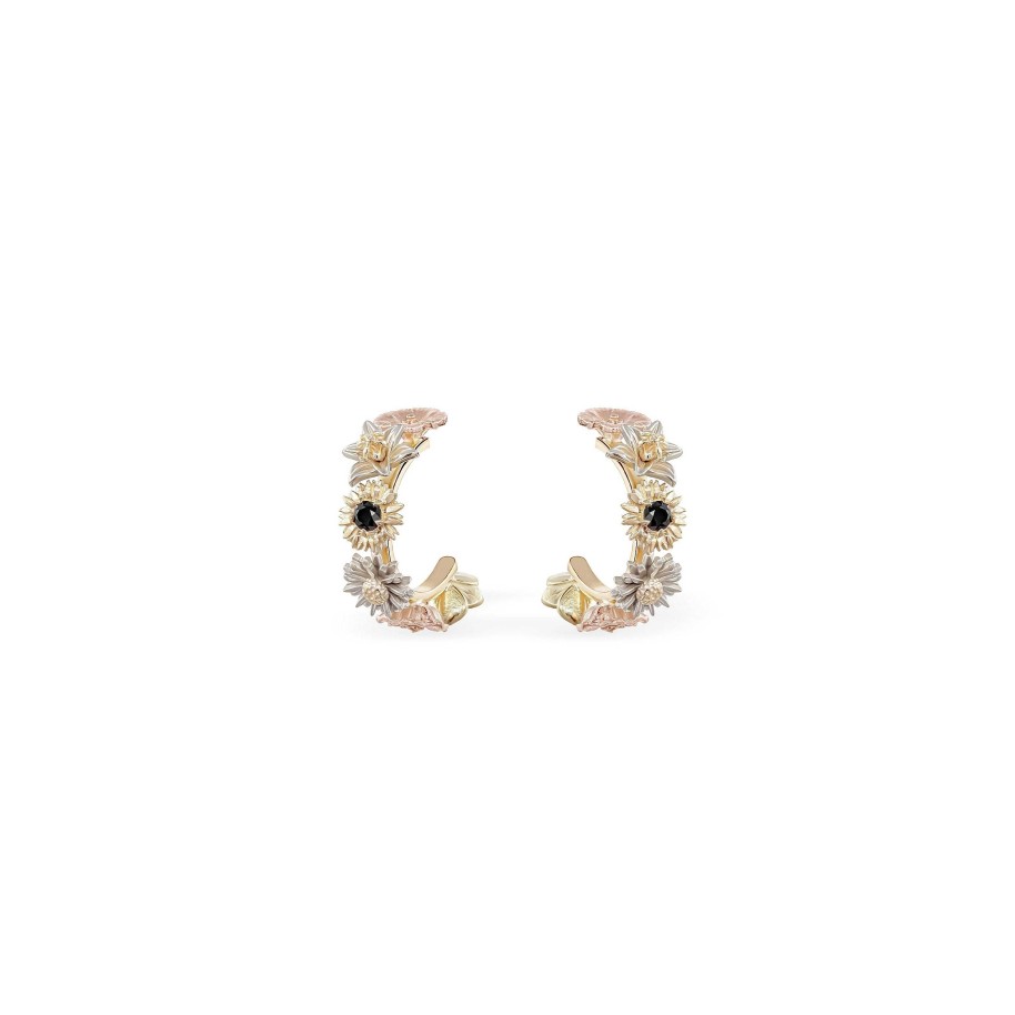 Earrings Bernard James | Flora Mini Hoops 14K Yellow Gold