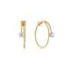 Earrings SG Fine | Gold Hoop And A Half