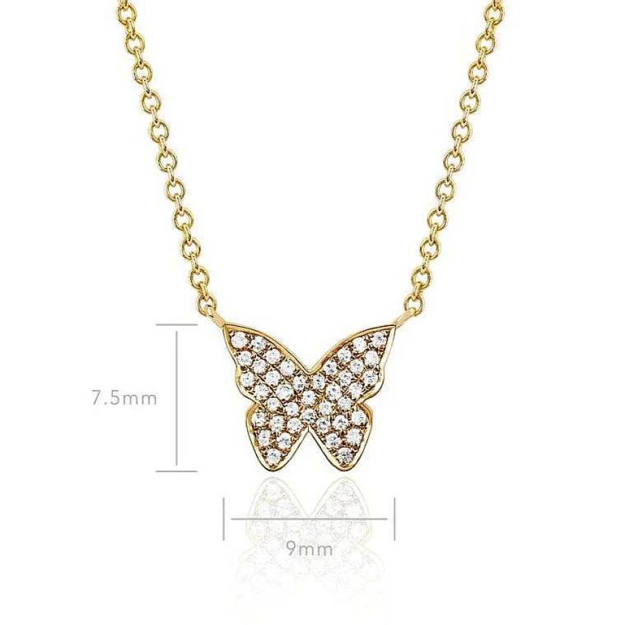 Necklaces EF Collection | Diamond Butterfly Necklace