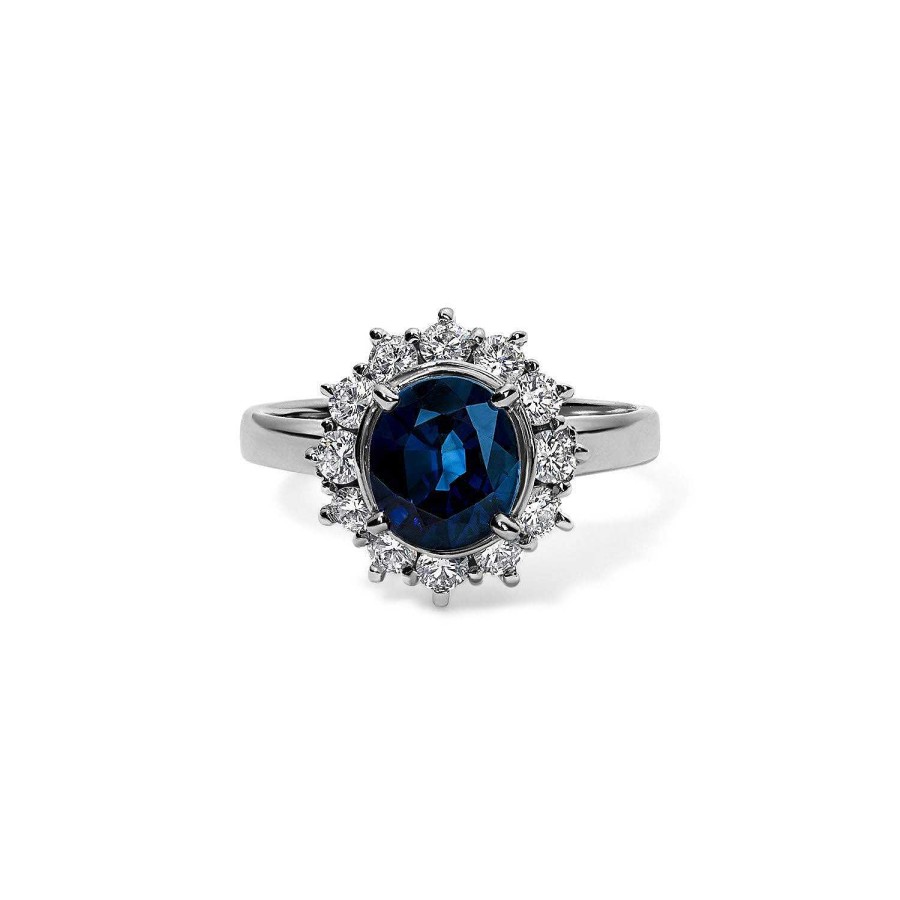 Rings SG Fine | Vintage Sapphire Ring Platinum