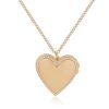 Necklaces EF Collection | Gold And Diamond Heart Locket Necklace