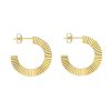 Earrings SG Fine | Fluted Circle Hoops 14K Yellow Gold