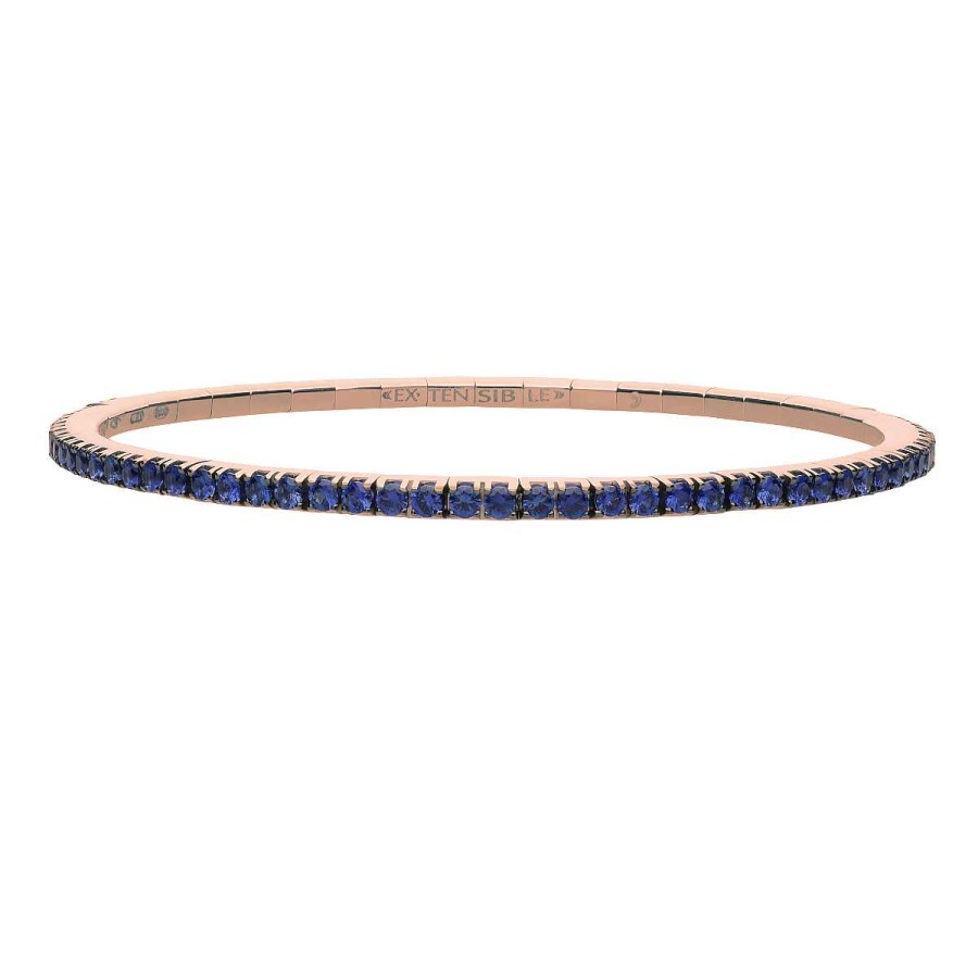 Bracelets Roberto Demeglio | Extensible Blue Sapphire Tennis Bracelet