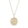 Necklaces Marlo Laz | Mini Porte Bonheur White Diamond Pendant 14K Yellow Gold