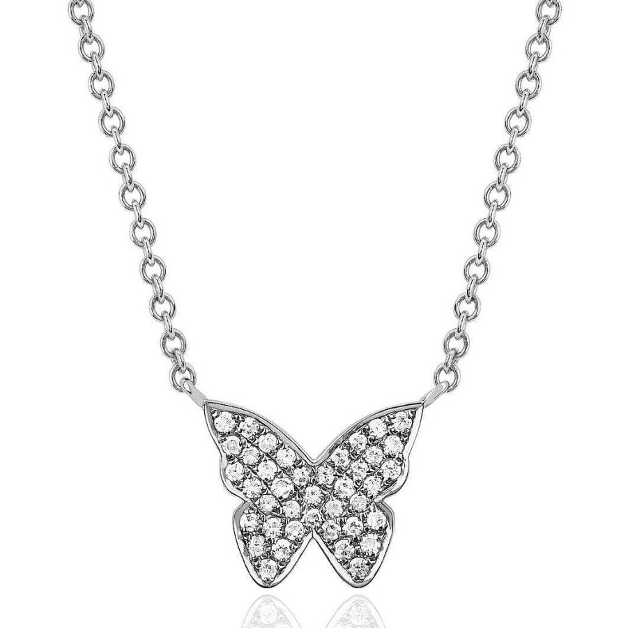 Necklaces EF Collection | Diamond Butterfly Necklace