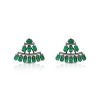 Earrings Savolinna | Scala Fan Earrings In Emerald 18K Black Rhodium