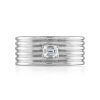 Rings SG Fine | Stacked Coin Emerald Shape Diamond Cigar Band 14K White Gold