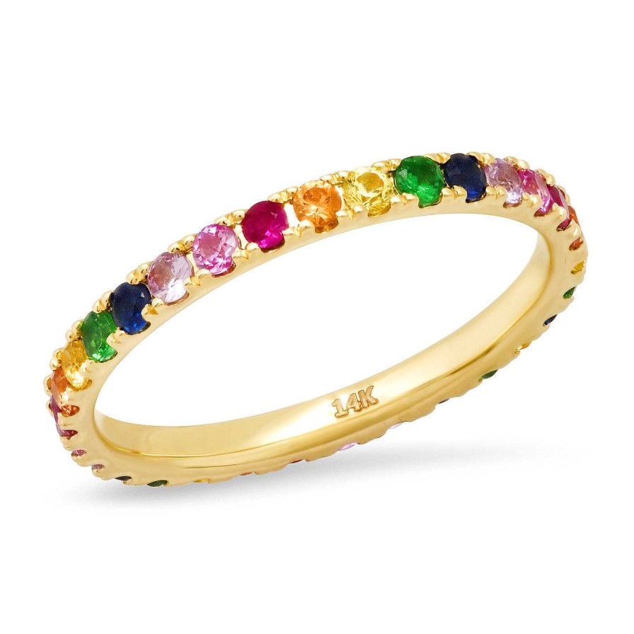 Rings Eriness Jewelry | Rainbow Eternity Band