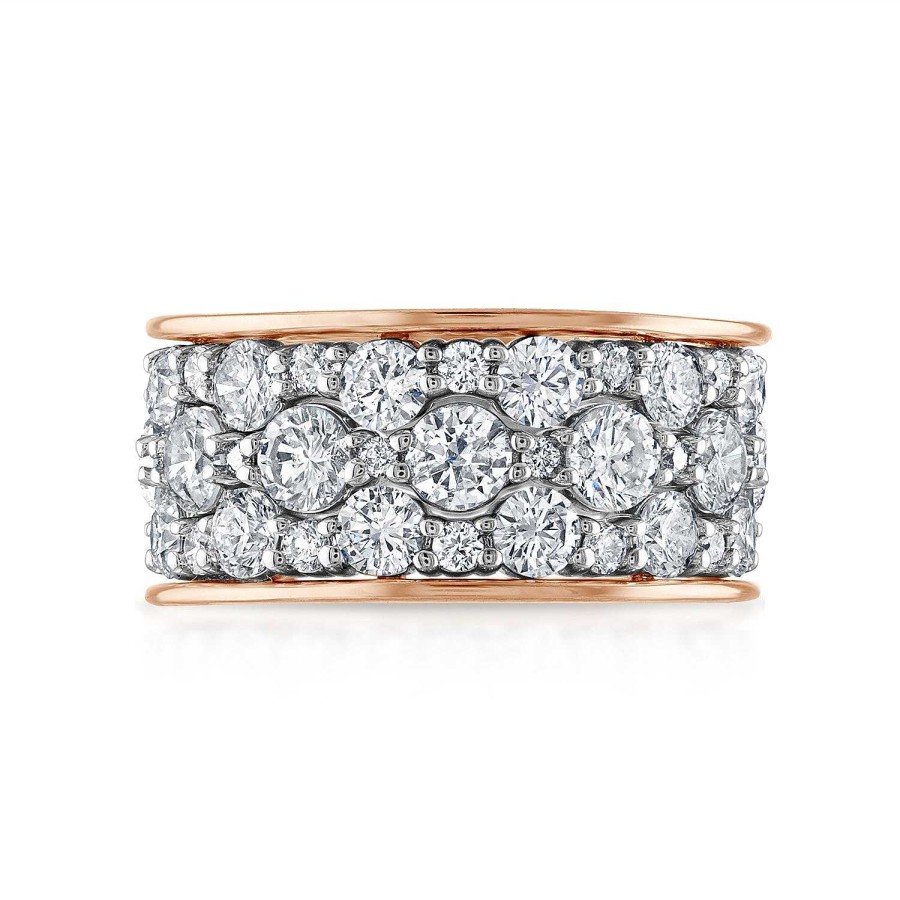 Rings SG Fine | Scalloped Diamond Stack Rings