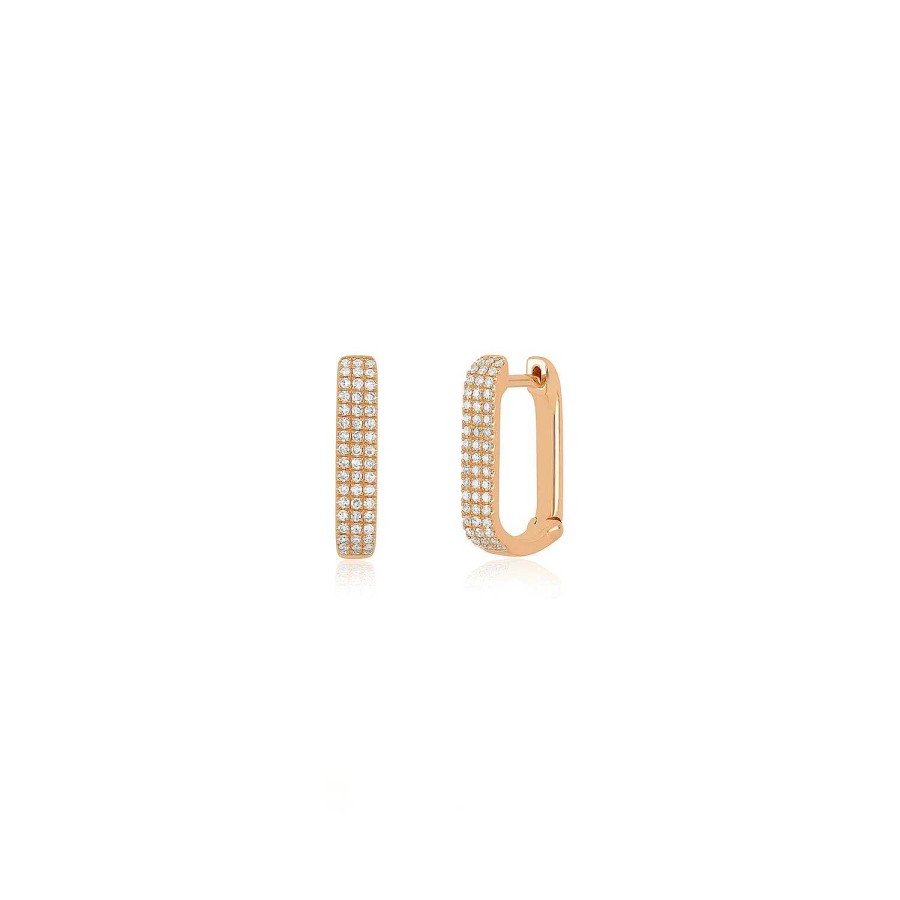 Earrings EF Collection | Jumbo Diamond Lola Hoops