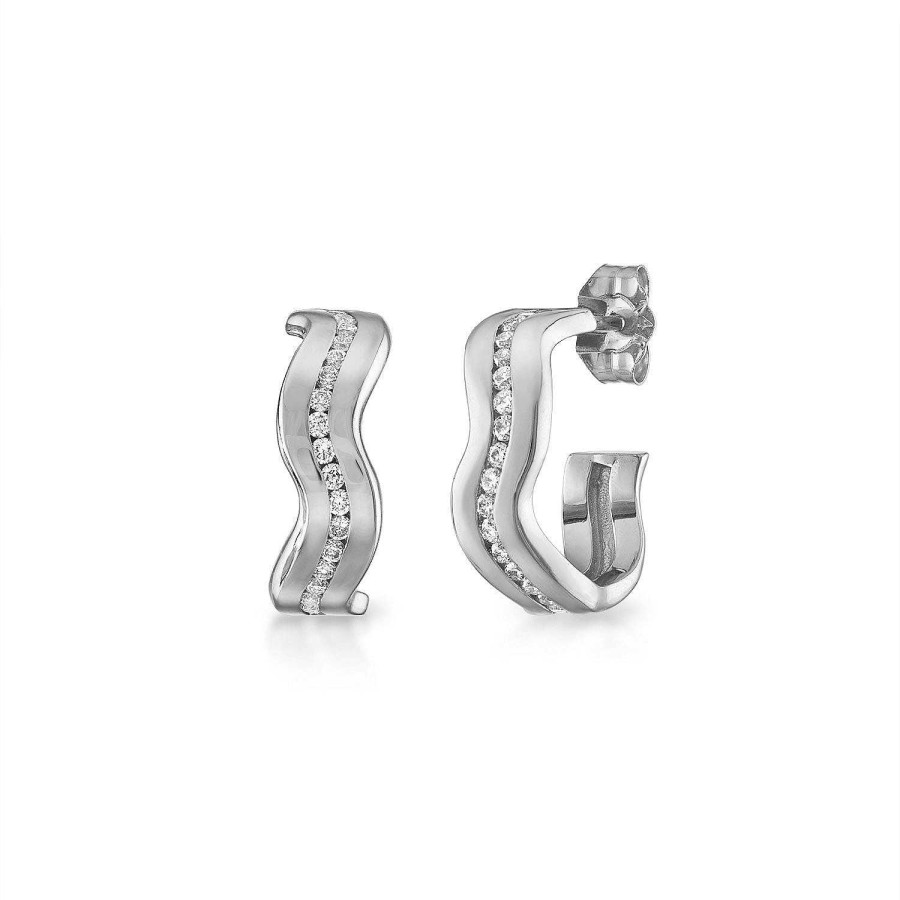 Earrings SG Fine | Capri Small Pave Hoops