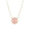 Necklaces Marlo Laz | Petite Porte Bonheur Paperclip Birthstone Pendant 14K Yellow Gold