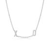 Necklaces Kelly Bello | Mini Initial With Single Diamond Necklace