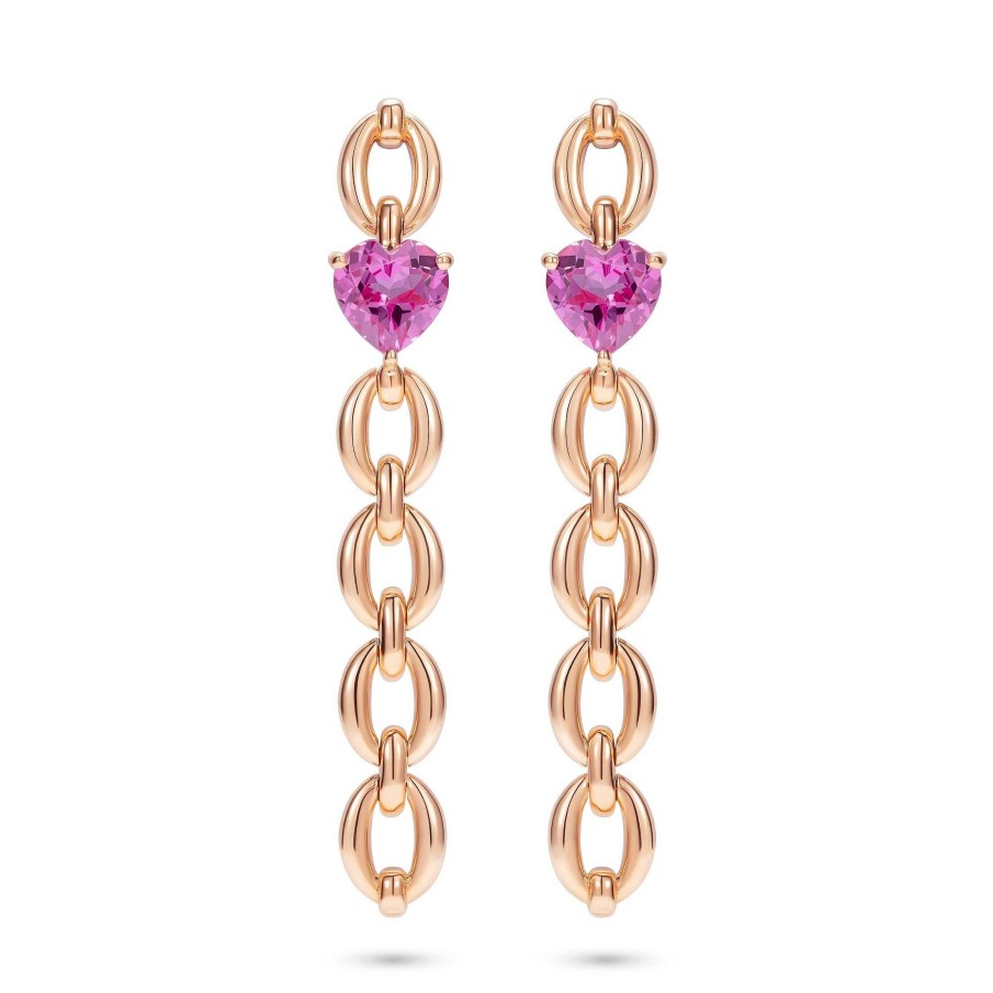 Earrings Nadine Aysoy | Catena Long Heart Earrings