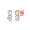 Earrings SG Fine | Fancy Bezel Two Stone Multi Shape Earring