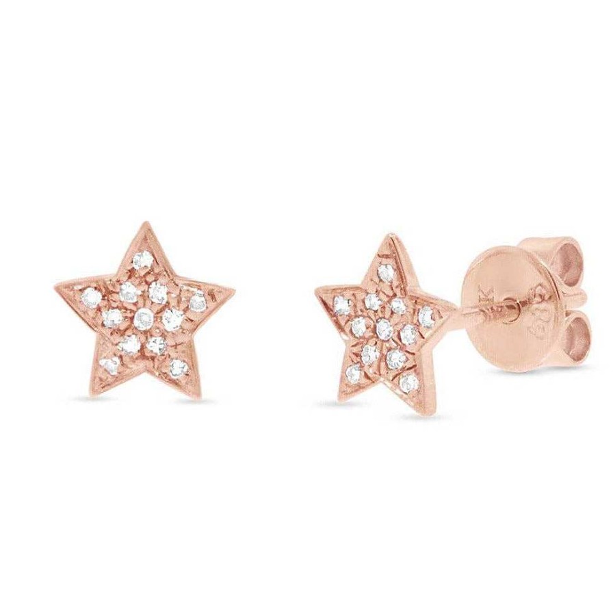 Earrings SG Fine | Star Studs 14K Rose Gold