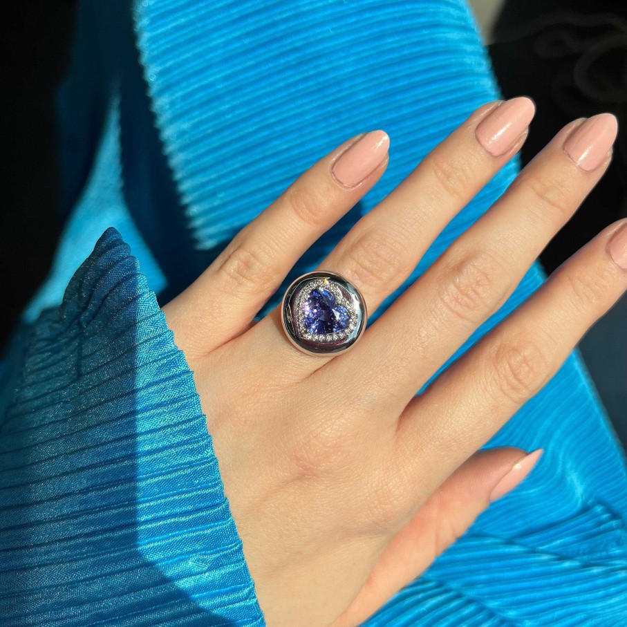 Rings SG Fine | Tanzanite Candy Button Ring