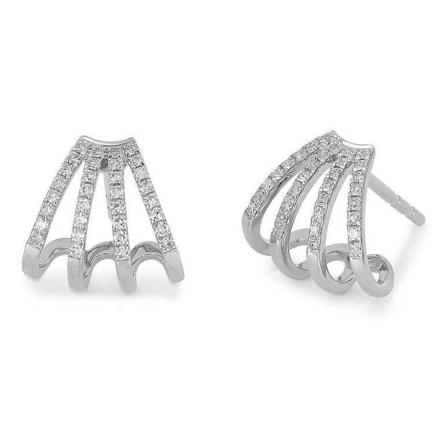 Earrings EF Collection | Multi Row Huggie Earrings