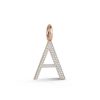 Necklaces Walters Faith | Woolf Gold And Diamond Initial Charm 18K Rose Gold