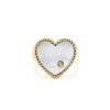 Rings Yvonne Leon | Gold Heart Gemstone Signet Ring 9K Yellow Gold