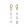 Earrings Nadine Aysoy | Catena Diamond Illusion Multistone Long Earrings 18K Yellow Gold