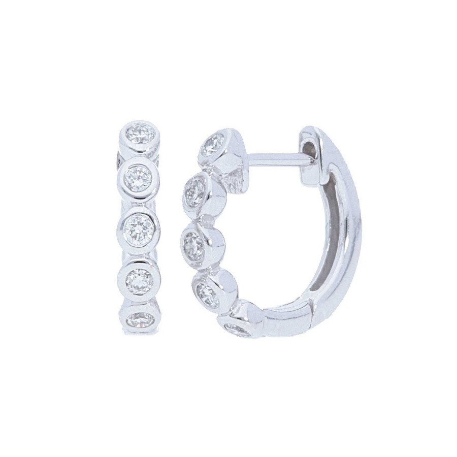 Earrings SG Fine | Bezel Huggies